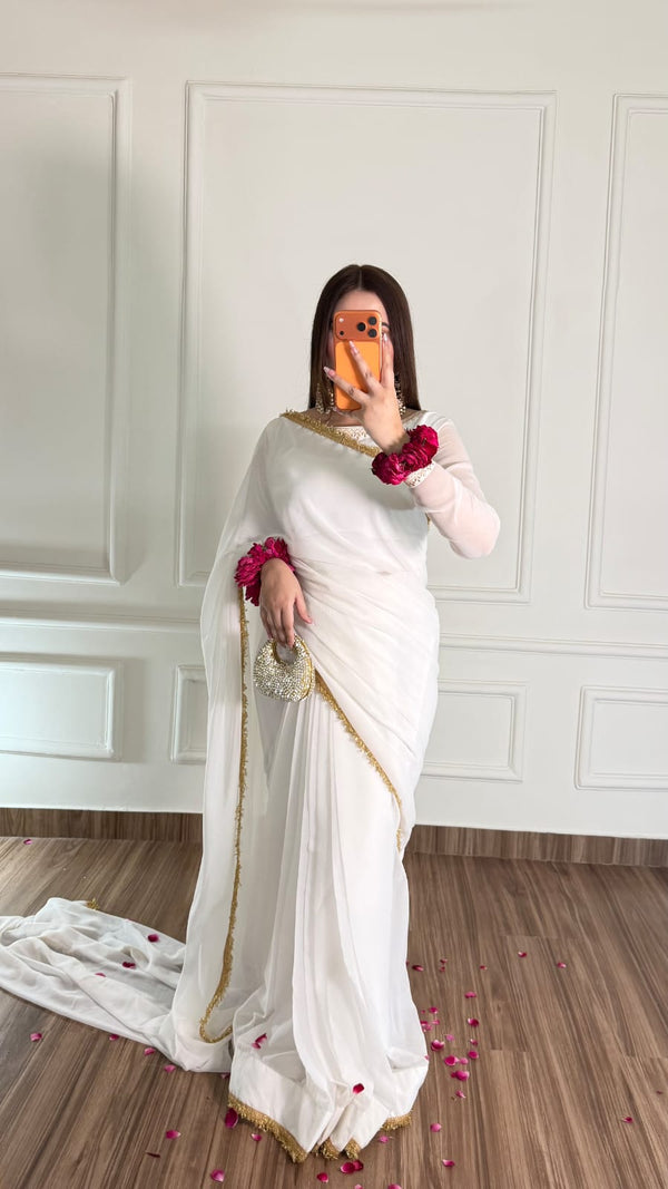Noor-e-Haya stitched chifoon saree